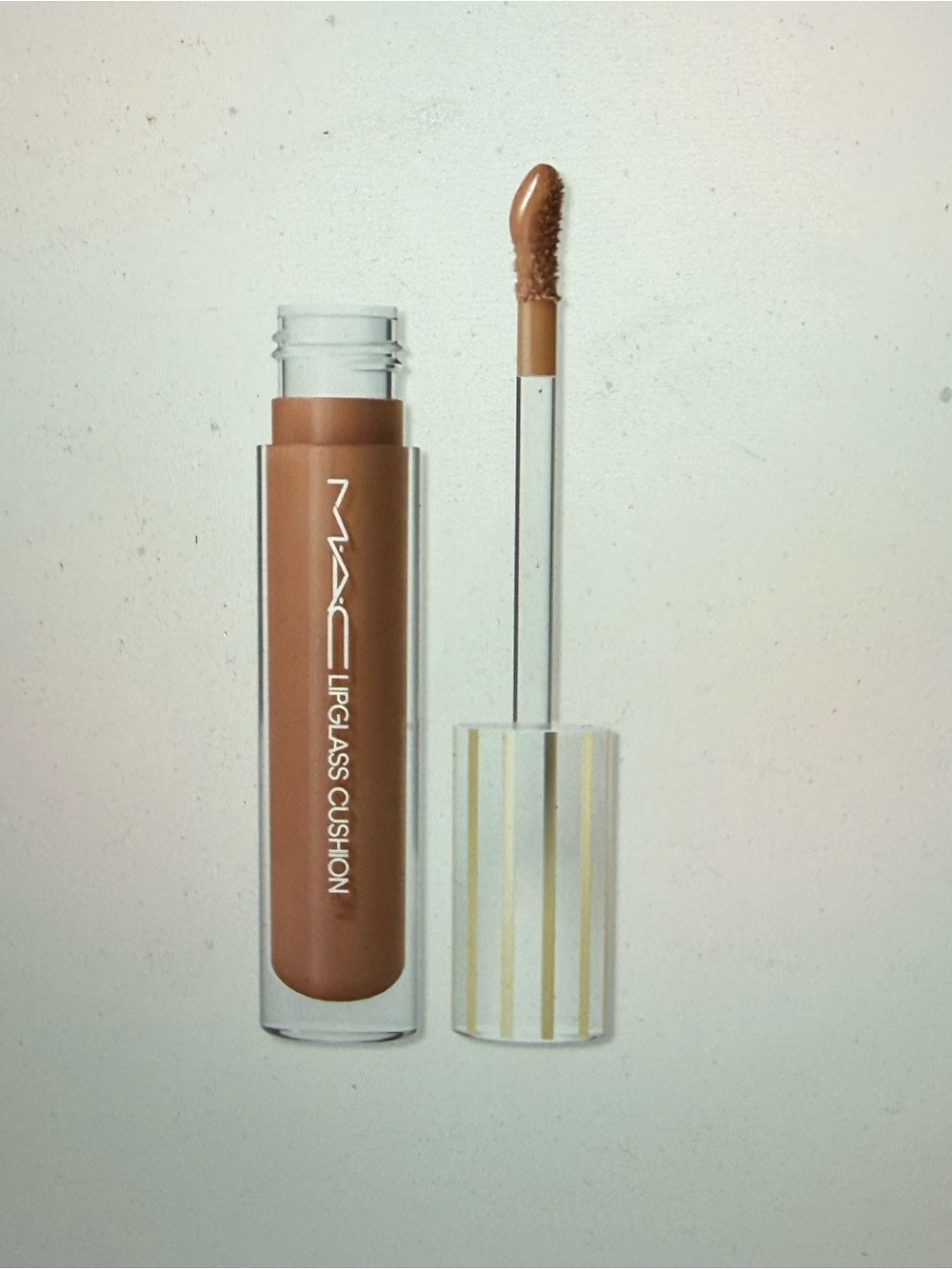 MAC Cosmetics Lipglass Cushion Liquid Gloss - Malt neutral brown beige
